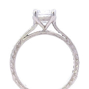 BEVERLY K 18K White Gold Hidden Halo Engagement Ring - Final Sale
